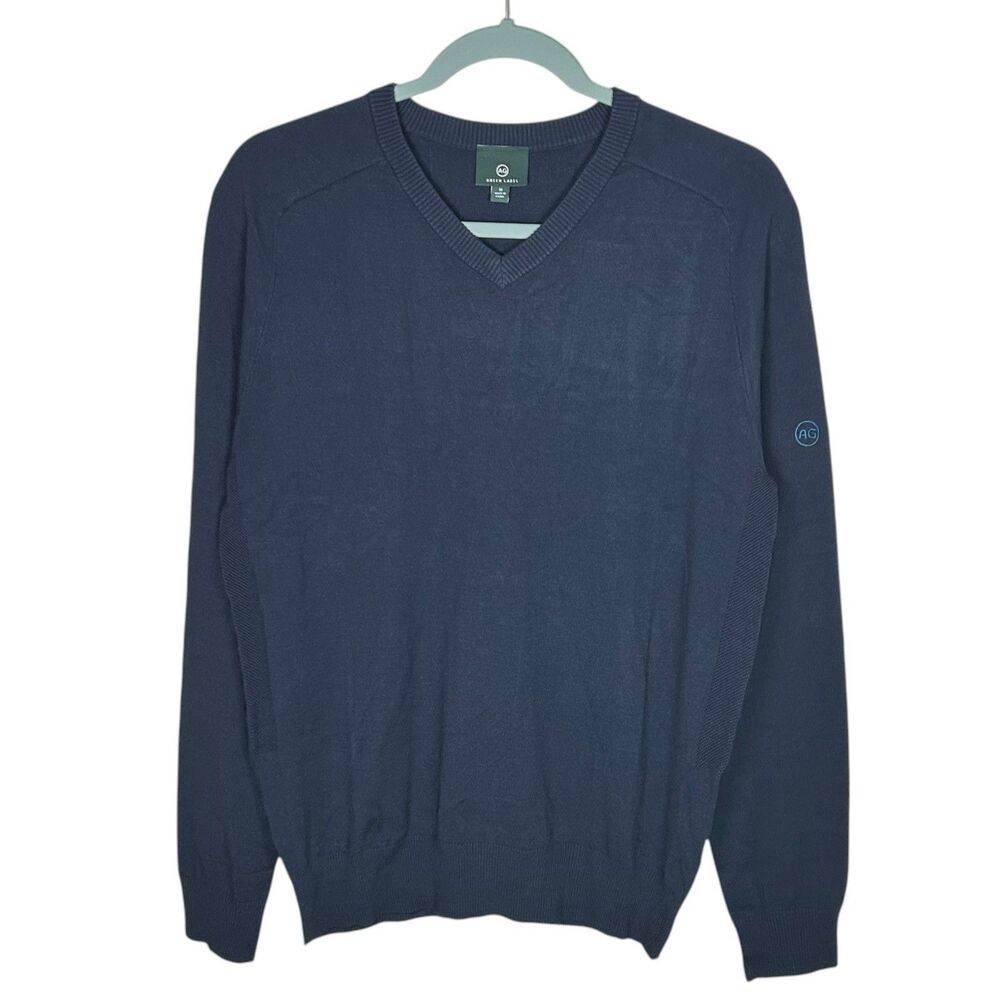 AG Adriano Goldschmied Sweater Mens M Blue Golf Preppy Pullover Lightweight NEW